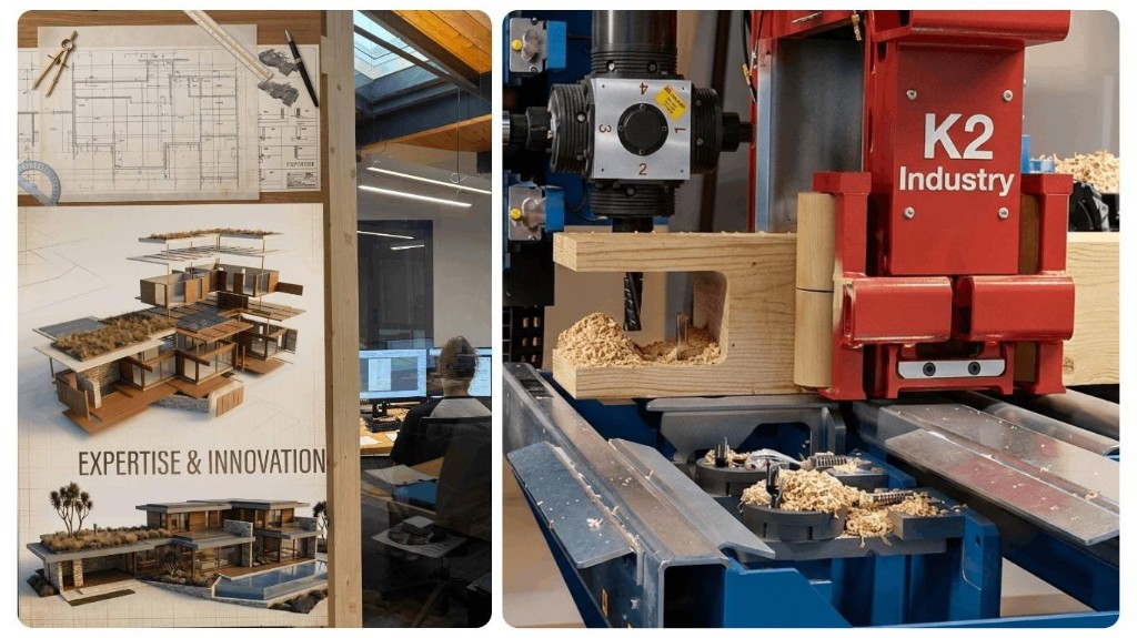 Bureau d'études LP Charpente, modélisation 3D, usinage automatisé et préfabrication