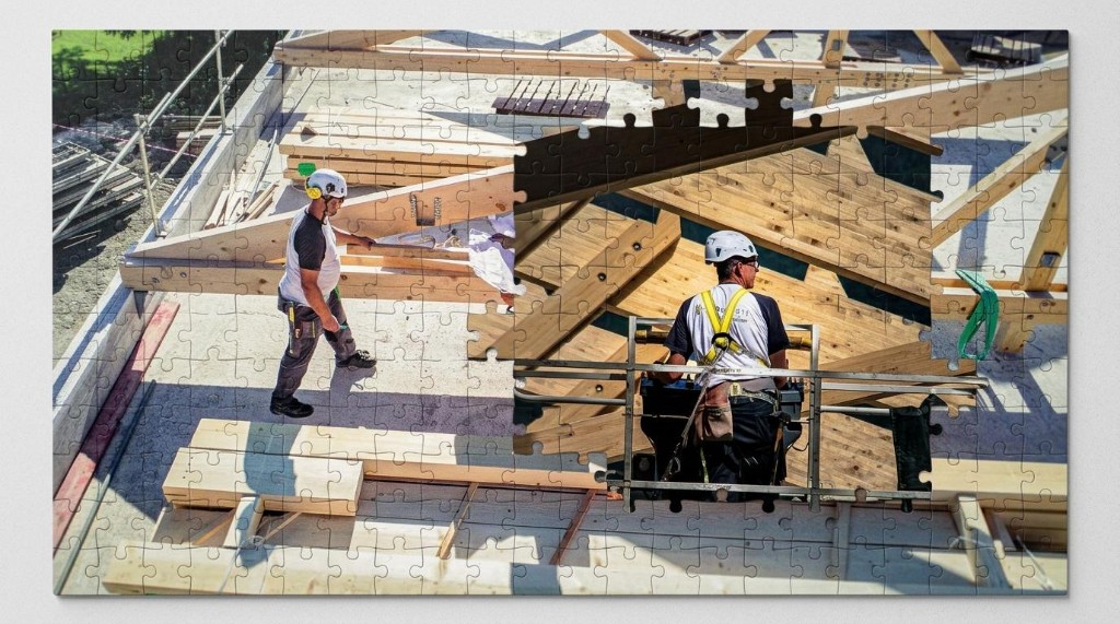 Charpentiers LP Charpente, assemblage de charpente sur chantier