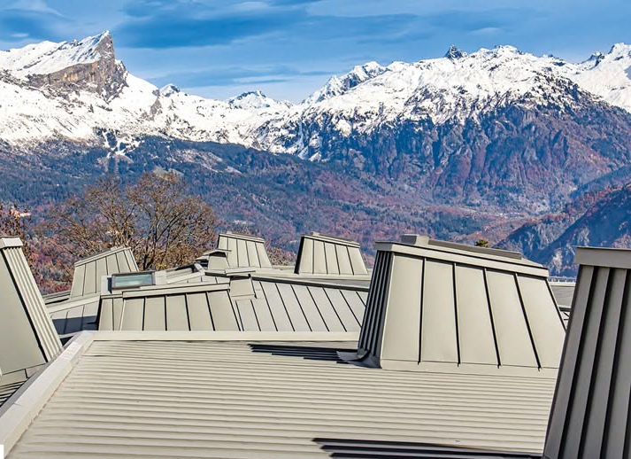 Zinc Quartz joint debout, Les Jardins de Bellevue, Aix-les-Bains