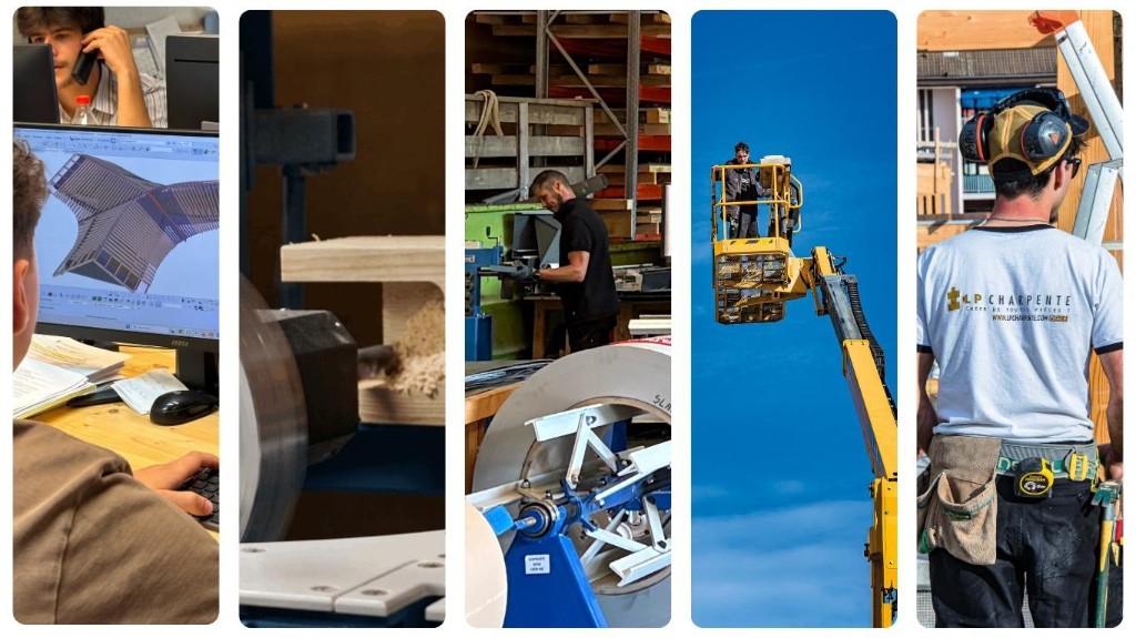 Indépendance industrielle LP Charpente, bureau d'études, atelier, logistique et chantier