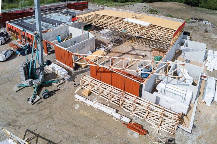 Chantier charpente, CIS Saint-Julien-en-Genevois