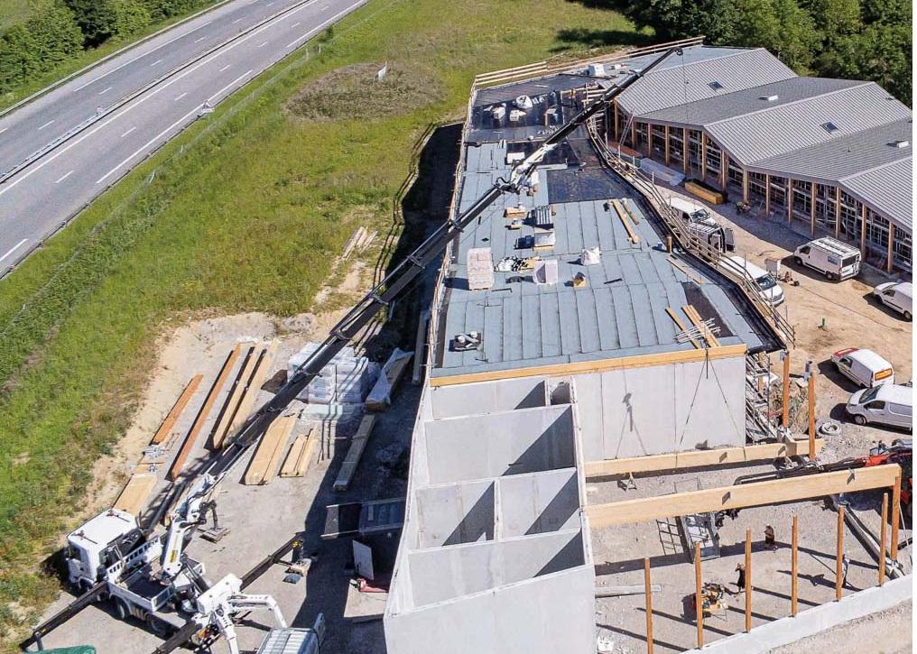 Grue auxiliaire Palfinger LP Charpente, levage sur chantier
