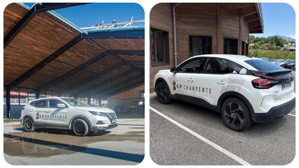 Véhicules légers LP Charpente, flotte automobile conducteurs et techniciens