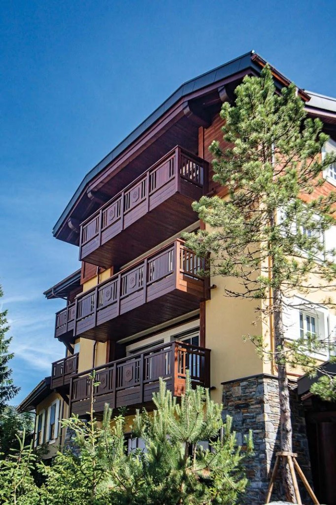 Façade, extension Hôtel Lodge Park, Megève