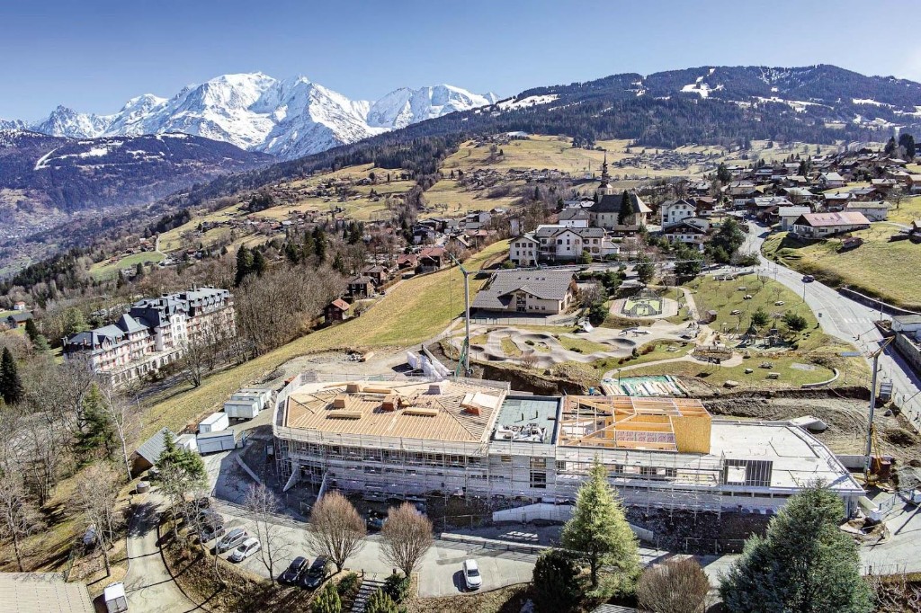 Vue d'ensemble du chantier, Maison de l'Enfance, Combloux